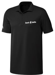 Black personalised Adidas polo shirt | Best4Balls