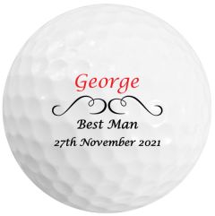 Best Man/Groomsman Personalised Golf Balls from Best4Balls