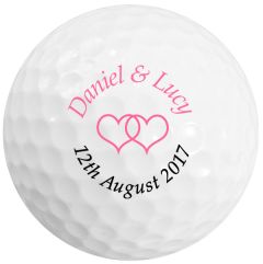 Entwined Hearts Personalised Golf Balls | Best4Balls