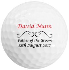 Father of the Groom Personalised Golf Balls | Best4Balls