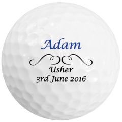 Wedding golf balls for an Usher | Best4Balls