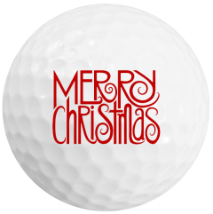 Festive Merry Christmas Holiday Printed Golf Ball | Best4Balls