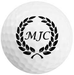Personalised golf balls initial in a laurel design | Best4Balls