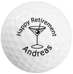 Personalised Martini retirement golf balls | Best4Balls