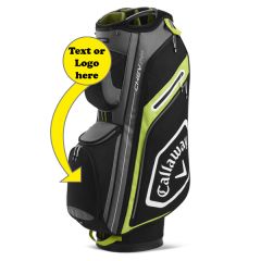 Chev 14+ Cart Bag-Black/Fluo Yellow Personalised