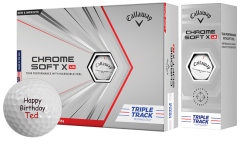 Personalised Callaway Chrome Soft X LS Triple Track golf balls | Best4Balls