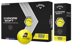 Personalised Callaway Chrome Soft X Triple Track Yellow golf balls | Best4Balls
