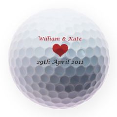 Wedding Heart Golf Ball with Names | Best4Balls