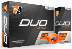 Wilson Duo Optix Orange Logo Printed Golf Balls  | Best4Balls
