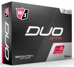 Wilson Duo Optix Pink personalised golf balls | Best4Balls