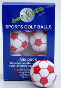 Red/White Football golf balls | Best4Balls