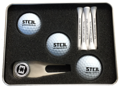Three Ball Golf Gift Set Personalised Logo | Best4Balls