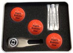 Coloured Three Ball Personalised Golf Gift Set | Best4Balls 