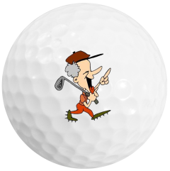 Happy Golfer Printed Golf Balls from best4balls