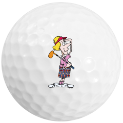 Lady Golfer Printed Golf Balls | Best4Balls