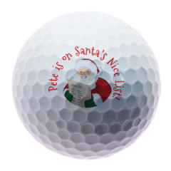 Santa's Nice List Personalised Christmas golf balls | Best4Balls