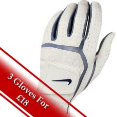 Nike Ladies Dura Feel Golf Glove in White/Navy | Best4Balls