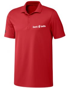 Red personalised Adidas polo shirt |Best4Balls