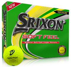 Srixon Soft-Feel Yellow printed Logo Golf Balls | Best4Balls