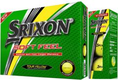 Srixon Soft-Feel Yellow printed Logo Golf Balls | Best4Balls