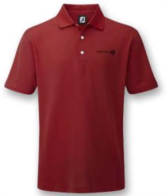 FootJoy Stretch Pique Solid Colour in Red | Best4Balls