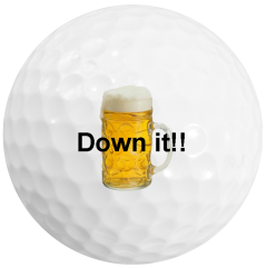 Down It!  Big Pint Funny Stag Do Golf Balls | Best4Balls