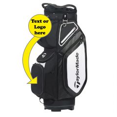 TaylorMade 8.0 Black/White/Charcoal cart bag personalised | Best4Balls