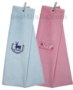 Logo Embroidered Classic Plain Velour Golf Towel | Best4Balls