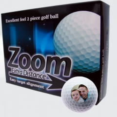 Zoom White Personalised Golf balls | Best4Balls