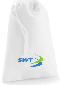 White logo golf pouch embroidered or printed at best4balls.com