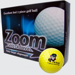 Personalised Zoom Yellow Golf Balls | Best4Balls