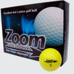 Zoom Yellow Logo Printed Golf Balls | Best4Balls