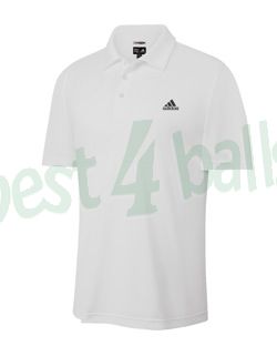 Golf Clothing - Golf Shirts - Adidas Golf Shirt Adidas ClimaCool Solid Polo Golf Shirts - White