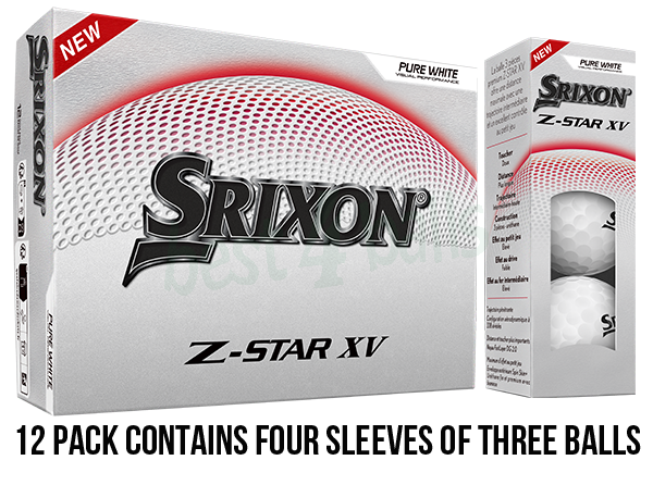 Srixon z-star XV Pureホワイトゴルフボールスリーブ スリクソン Z