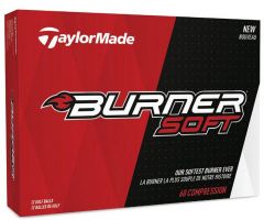 Logo over-run TaylorMade Burner Soft golf balls | Best4Balls