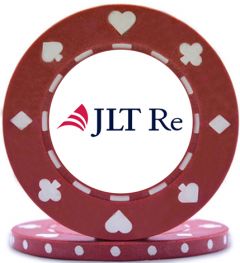 Logo Printed Poker Chip Ball Marker - Red | Best4Balls