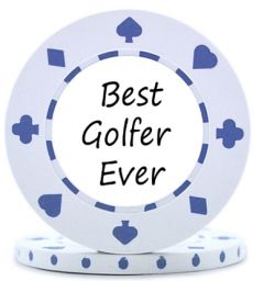 Poker Chip Ball Marker - White | Best4Balls