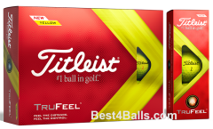 Logo printed Titleist TruFell Yellow golf balls | Best4Balls