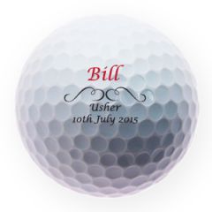 Wedding golf balls for an Usher | Best4Balls