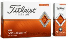 New Titleist Velocity Orange custom logo golf balls | Best4Balls