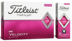 New Titleist Velocity Pink custom logo golf balls | Best4Balls