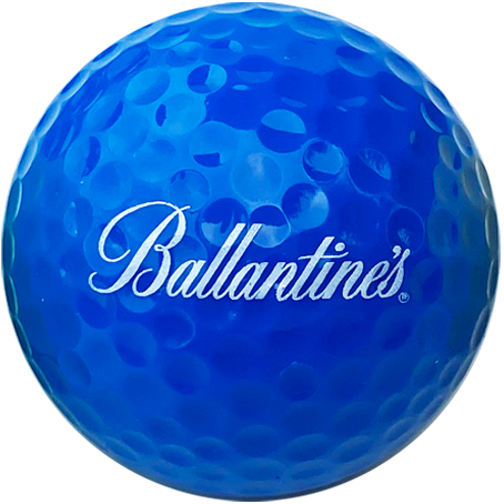 Blue logo golf balls