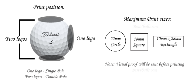 Logo golf balls